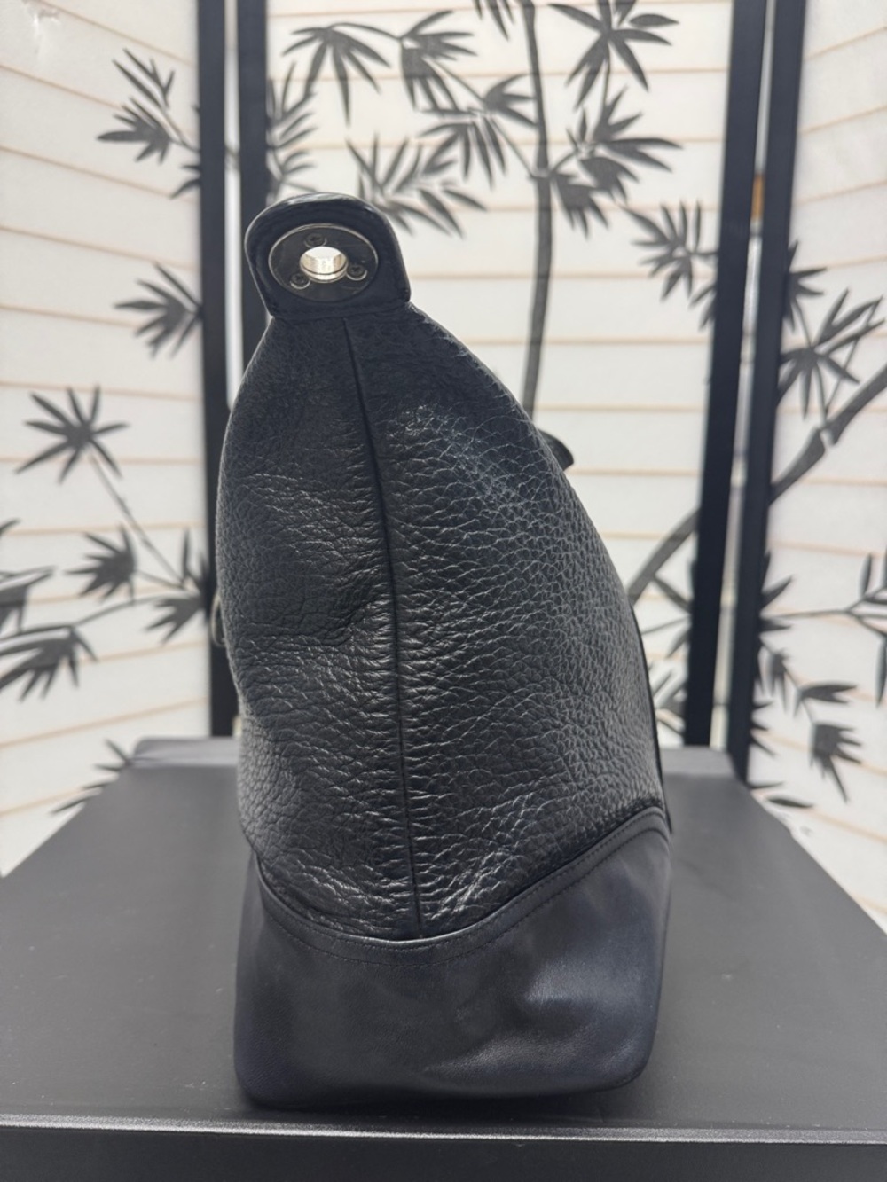 Coach Black Pebbled Leather Satchel - Picture 4 of 10